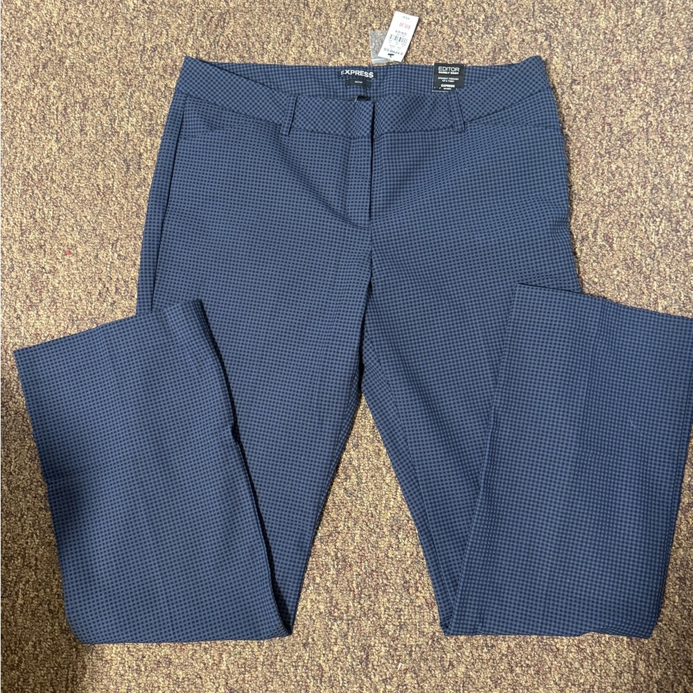 Express Blue Checkered Women's Trousers
